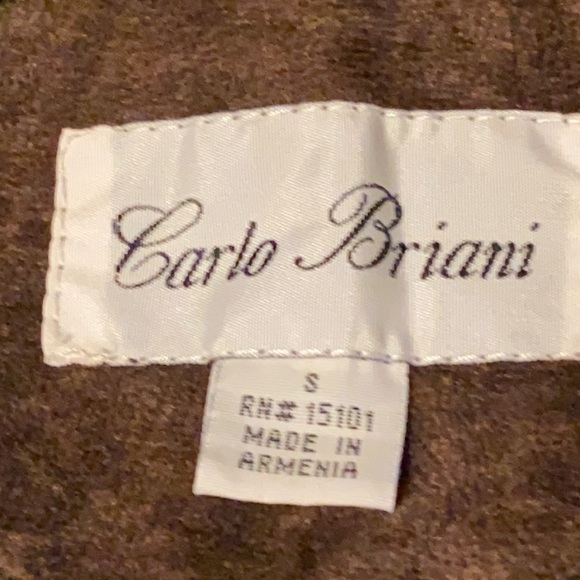 Carlo Brioni dark brown winter jacket size small - Picture 11 of 12